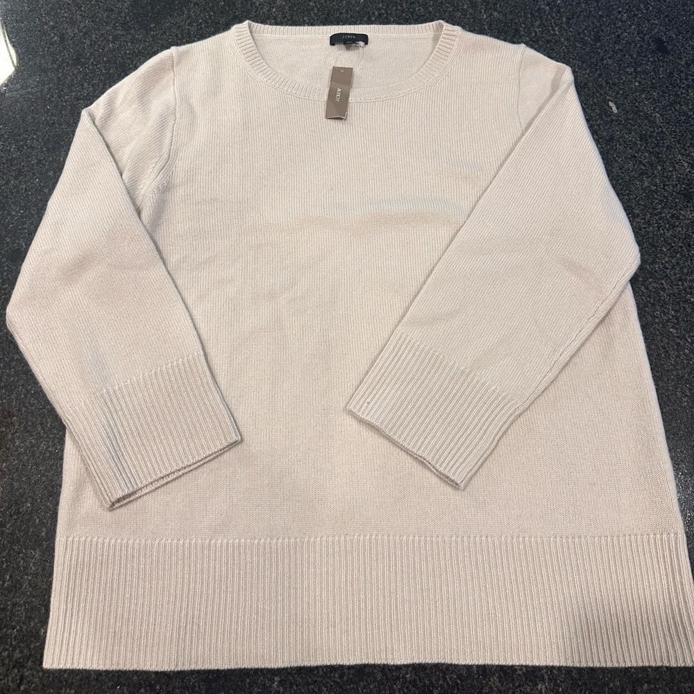 NWT J.Crew Wool and recycled cashmere oversized crewneck sweater